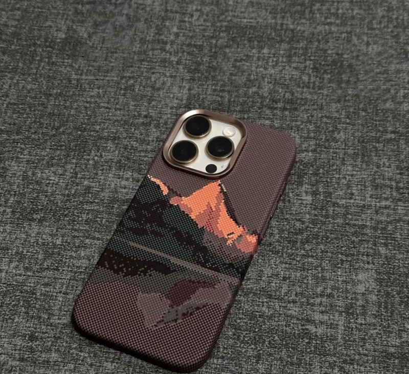 Θήκη με υφή Kevlar για iPhone 16 Pro Max με μεταλλική προστασία φακών
