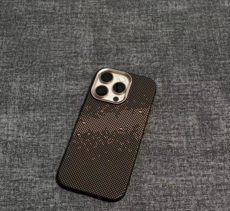 Θήκη με υφή Kevlar για iPhone 16 Pro Max με μεταλλική προστασία φακών