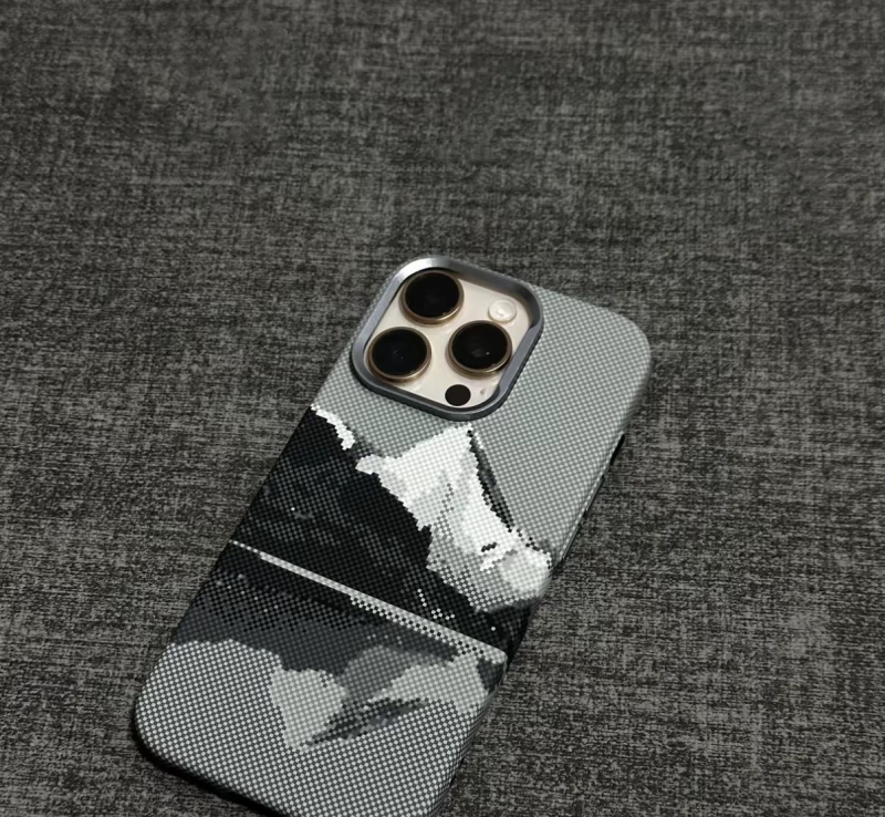 Θήκη με υφή Kevlar για iPhone 16 Pro Max με μεταλλική προστασία φακών