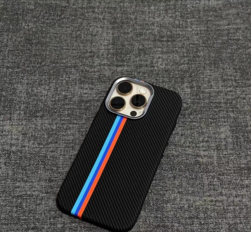 Θήκη με υφή Kevlar για iPhone 16 Pro Max με μεταλλική προστασία φακών