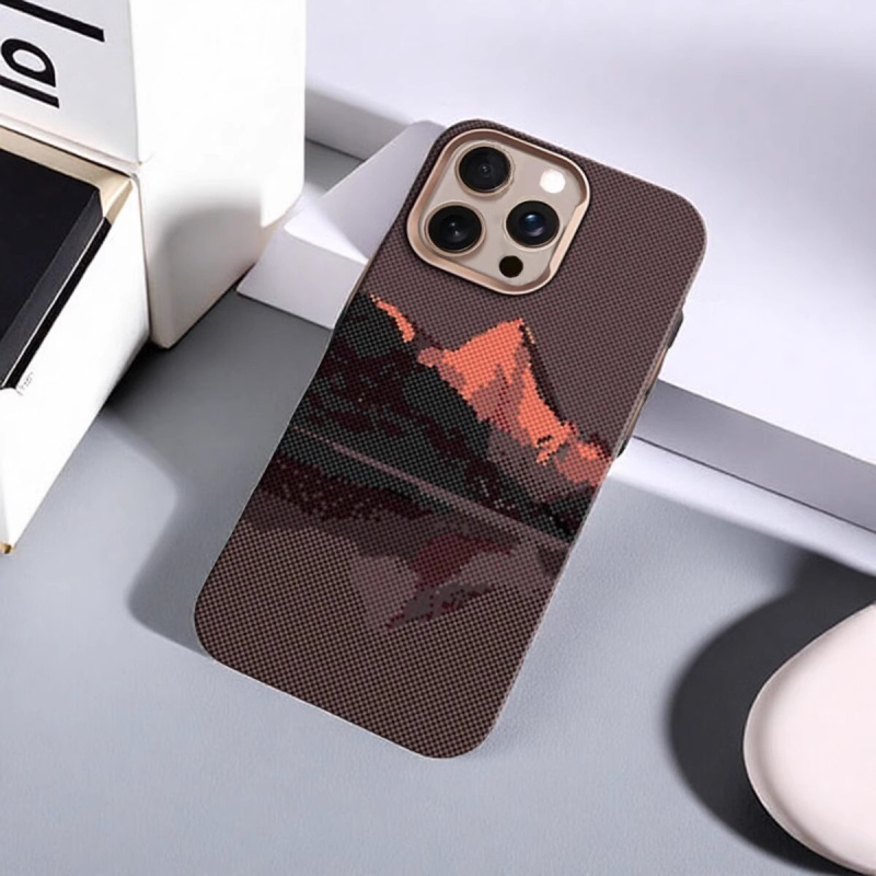 Θήκη με υφή Kevlar για iPhone 16 Pro Max με μεταλλική προστασία φακών