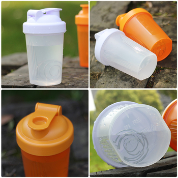 Pahar de shaker din plastic 400 ml pentru pudră de proteine și milkshake, pentru sport
