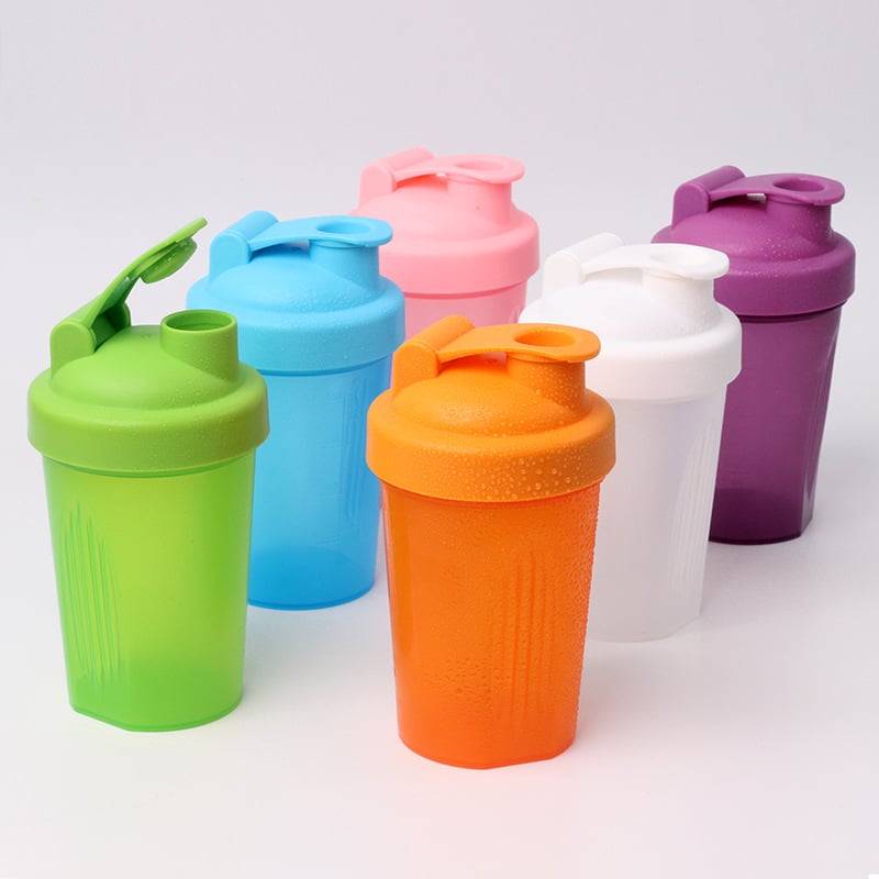 Pahar de shaker din plastic 400 ml pentru pudră de proteine și milkshake, pentru sport