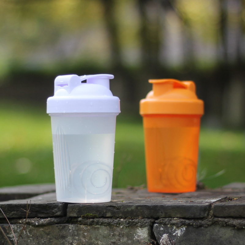 Pahar de shaker din plastic 400 ml pentru pudră de proteine și milkshake, pentru sport