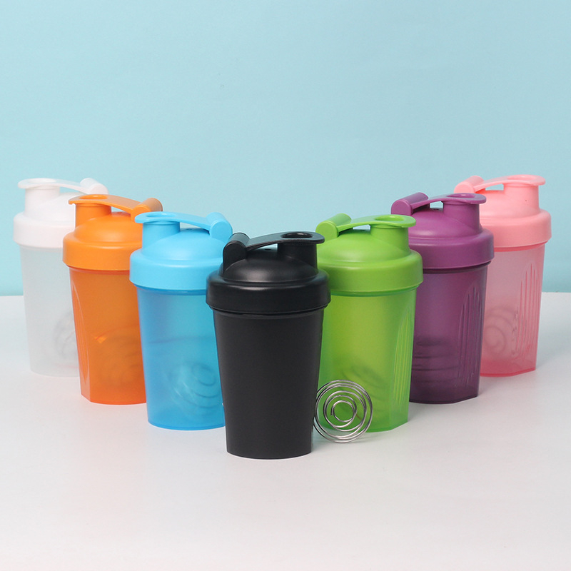 Pahar de shaker din plastic 400 ml pentru pudră de proteine și milkshake, pentru sport