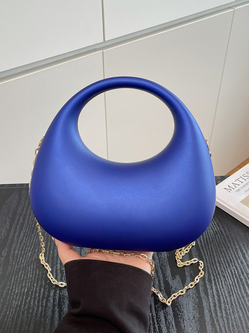 Ženska torbica s lancem, dumpling-stil, mala, akril, ljeto 2025, casual crossbody