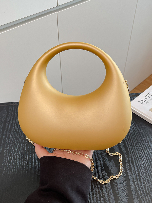 Ženska torbica s lancem, dumpling-stil, mala, akril, ljeto 2025, casual crossbody