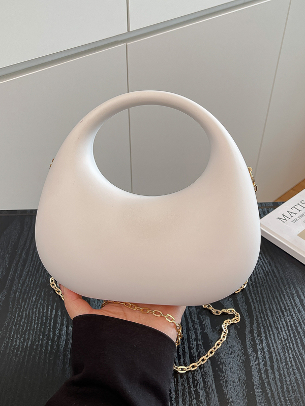 Ženska torbica s lancem, dumpling-stil, mala, akril, ljeto 2025, casual crossbody