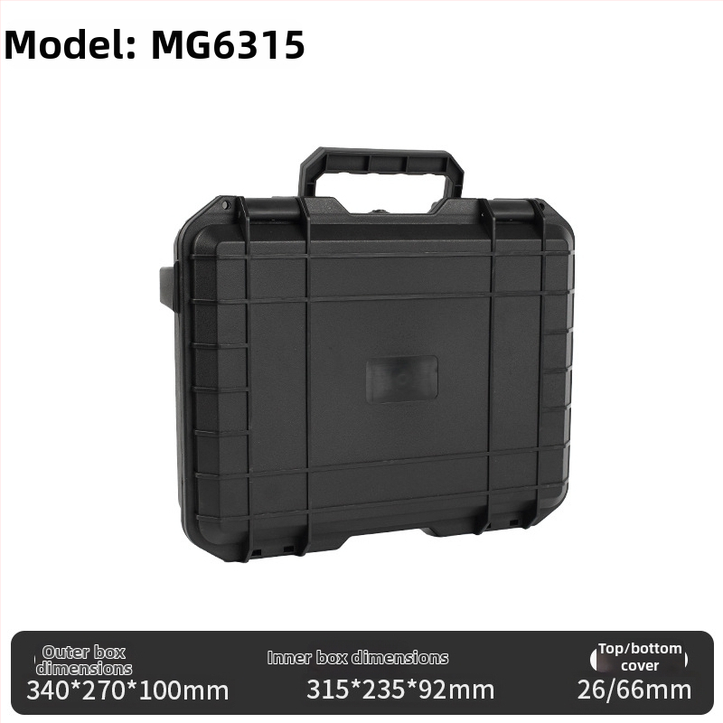 Cutie din plastic pentru unelte și echipament fotografic, husă protectoare, cutie impermeabilă, depozitare anti-praf, capacitate mare