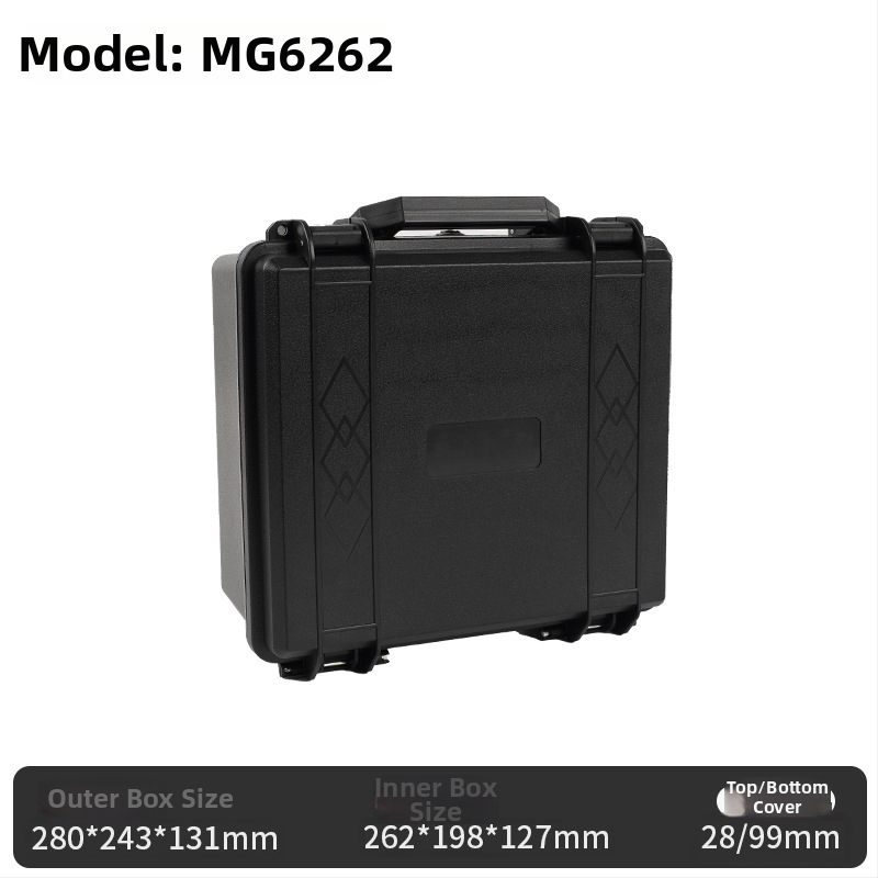 Cutie din plastic pentru unelte și echipament fotografic, husă protectoare, cutie impermeabilă, depozitare anti-praf, capacitate mare