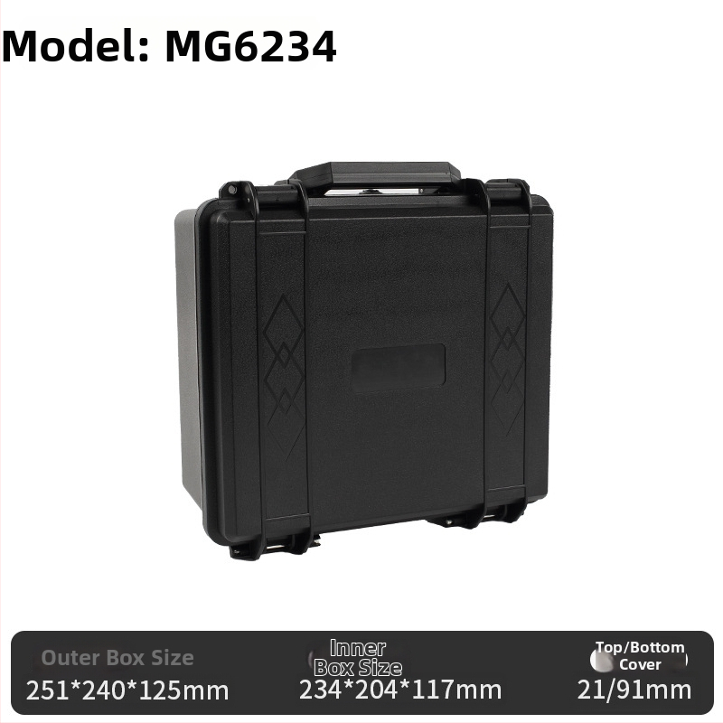 Cutie din plastic pentru unelte și echipament fotografic, husă protectoare, cutie impermeabilă, depozitare anti-praf, capacitate mare