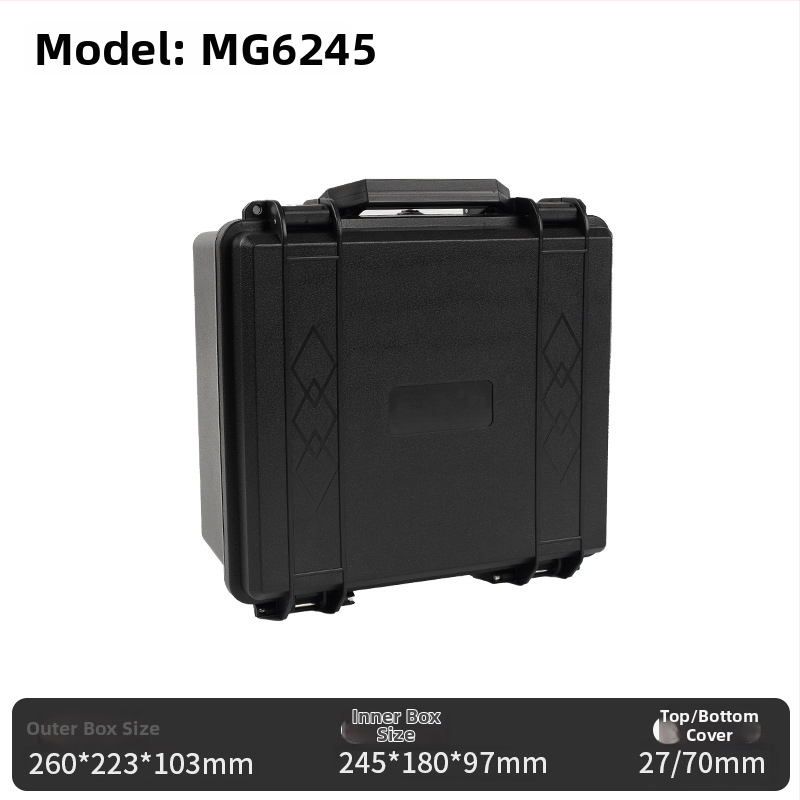 Cutie din plastic pentru unelte și echipament fotografic, husă protectoare, cutie impermeabilă, depozitare anti-praf, capacitate mare