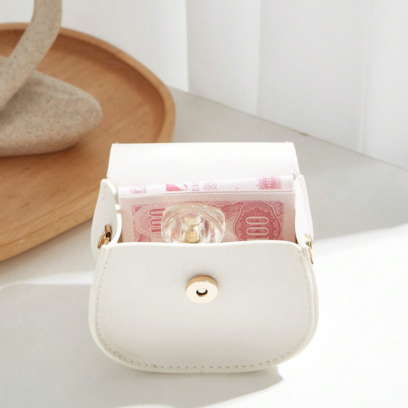 Mini ženska crossbody torbica s polukružnim oblikom i lancem – 2024 nova moda