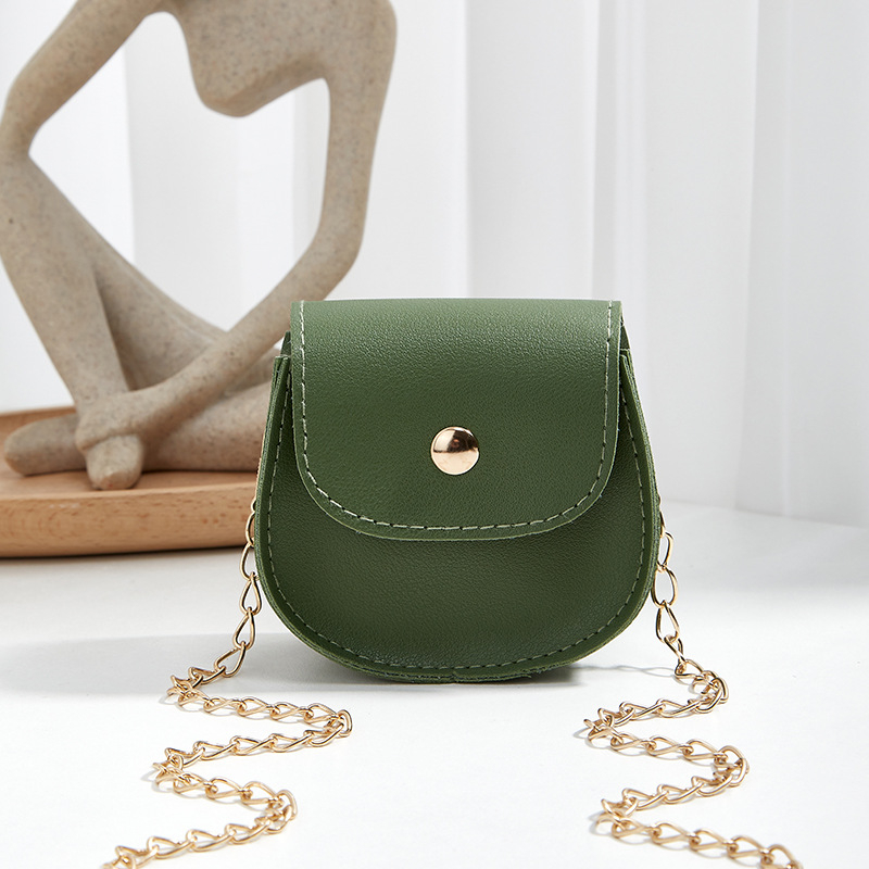 Mini ženska crossbody torbica s polukružnim oblikom i lancem – 2024 nova moda