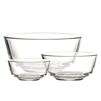 Set de boluri din sticlă cristal – rezistent la căldură, boluri mari pentru tăiței și supă, farfurie de fructe