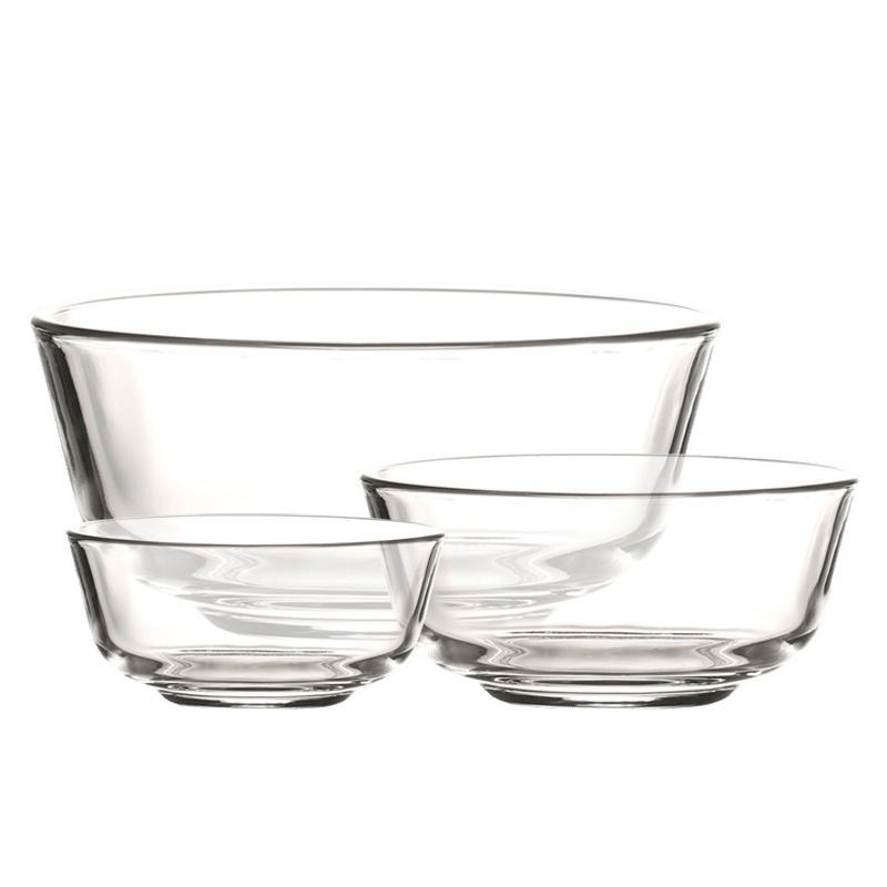 Set de boluri din sticlă cristal – rezistent la căldură, boluri mari pentru tăiței și supă, farfurie de fructe