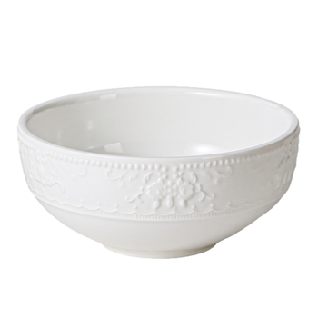 Bol ceramic alb pentru uz casnic, bol pentru orez și supă, stil Nordic minimalist