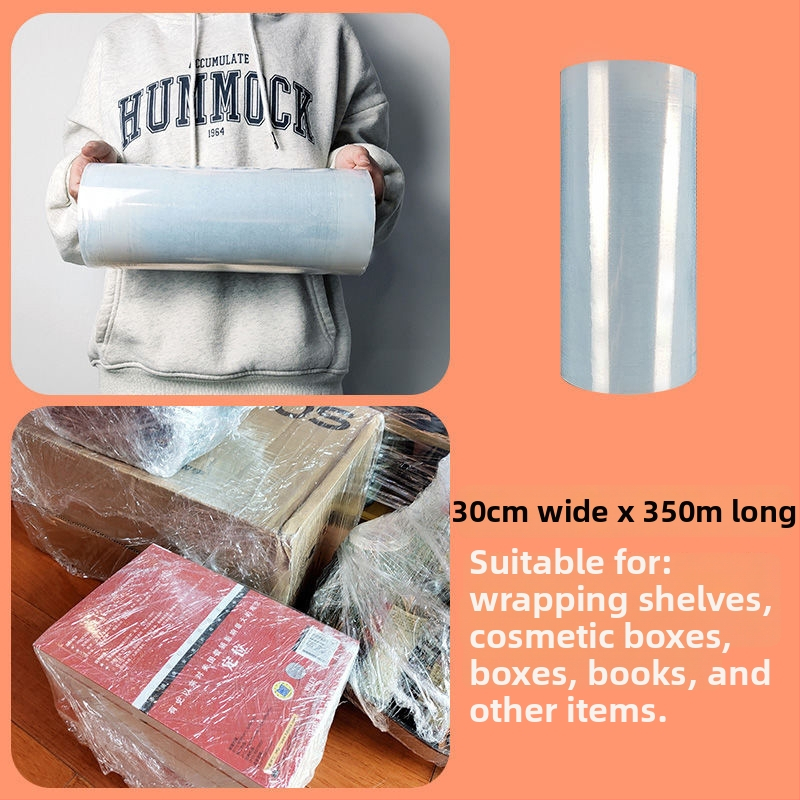 50 cm stretch fólia pre priemyselné a komerčné balenie, ochranná PE plastová fólia, malá rolka