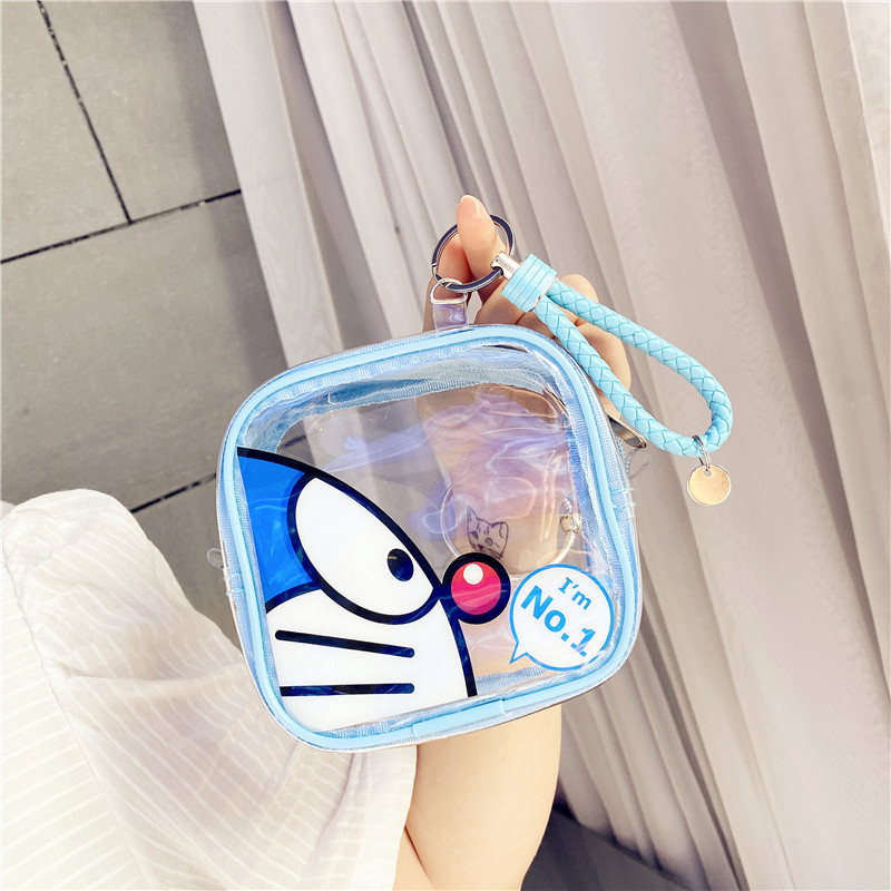 Geantă de machiaj cu mâner în culoare galbenă, inspirată de stil japonez-coreean, cutie cosmetică de baie portabilă, cu capacitate mare