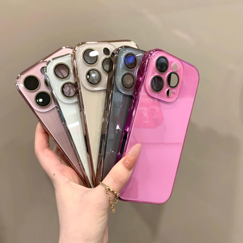 Kućište od kaljenog stakla za iPhone 17 Pro Max, crno, minimalistički stil, puna zaštita kamere, otpornost na udarce, magnetsko pričvršćivanje