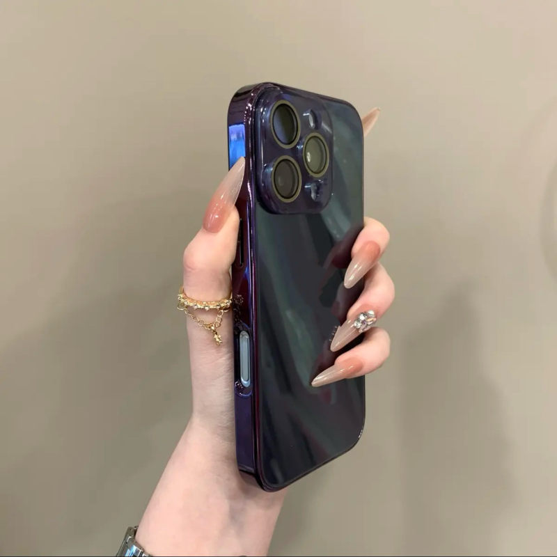 Kućište od kaljenog stakla za iPhone 17 Pro Max, crno, minimalistički stil, puna zaštita kamere, otpornost na udarce, magnetsko pričvršćivanje