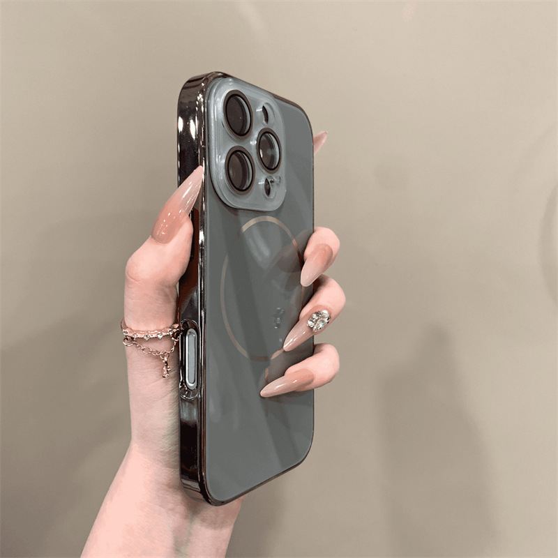 Kućište od kaljenog stakla za iPhone 17 Pro Max, crno, minimalistički stil, puna zaštita kamere, otpornost na udarce, magnetsko pričvršćivanje