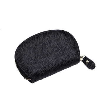 Lychee mintás természetes bőrből készült női kis pénztárca, rövid clutch stílusú, monétatartó, rúzs-tartó, kulcs- és kártyatartó