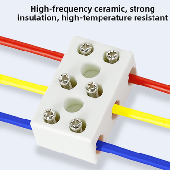 Bloc terminal ceramic, rezistent la temperatură înaltă, 2 intrări și 2 ieșiri, terminal porțelan, conector rezistent la căldură pentru cuptor electric