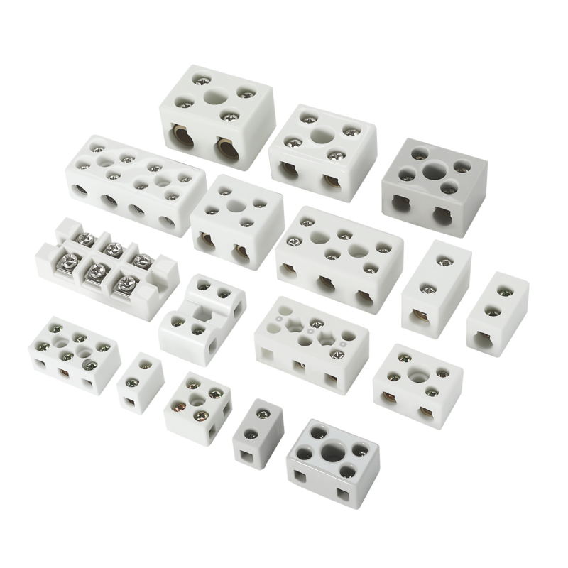 Bloc terminal ceramic, rezistent la temperatură înaltă, 2 intrări și 2 ieșiri, terminal porțelan, conector rezistent la căldură pentru cuptor electric