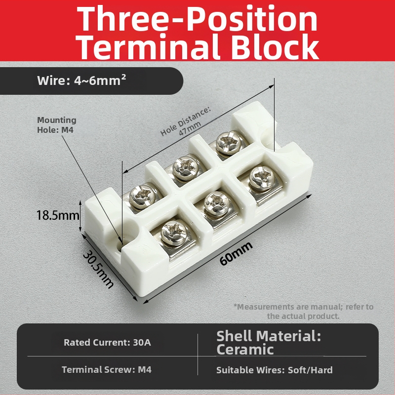 Bloc terminal ceramic, rezistent la temperatură înaltă, 2 intrări și 2 ieșiri, terminal porțelan, conector rezistent la căldură pentru cuptor electric
