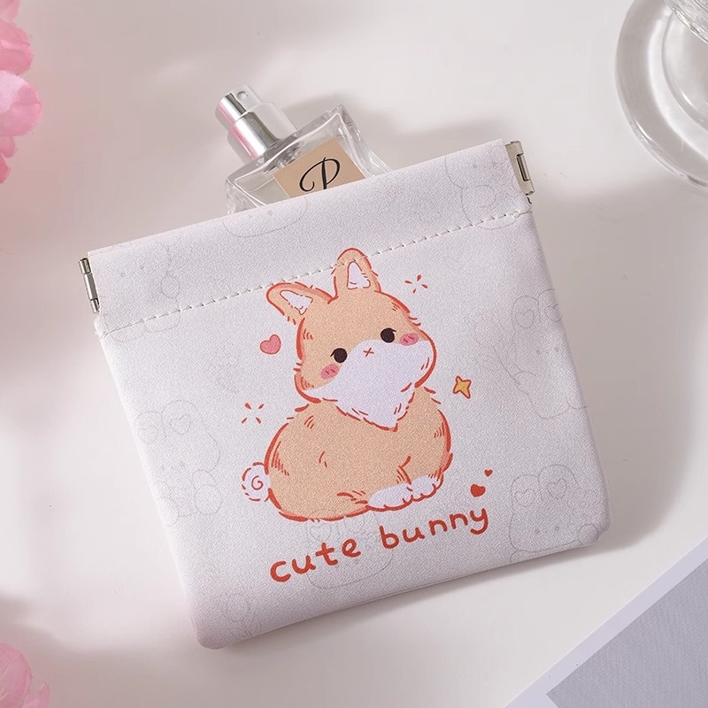 PU kozmetička torbica s otiskom Winnie the Pooh, kompaktna prijenosna mini torbica s elastičnim zatvaranjem