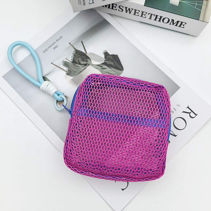 Dopamin mrežasta kozmetička torbica, prijenosna nylon torbica s mrežom, mala kvadratna torbica za ruž