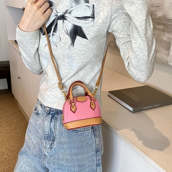 Mini torba s dizajnom školjke, moderna i visoke kvalitete, PU koža, s remenom za rameno ili crossbody, za svakodnevnu upotrebu