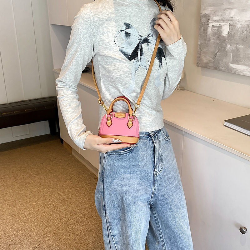 Mini torba s dizajnom školjke, moderna i visoke kvalitete, PU koža, s remenom za rameno ili crossbody, za svakodnevnu upotrebu