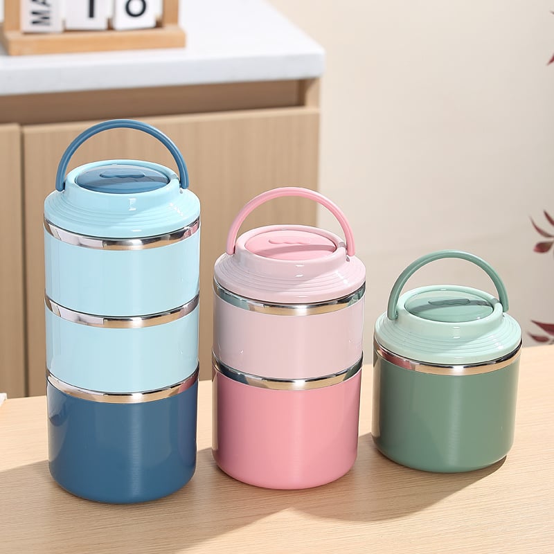 Cutie termică pentru prânz și supă, din oțel inoxidabil 304, compactă și portabilă pentru mic dejun