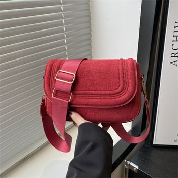 2025 nova ženska torbica u stilu sedla, jedinstven dizajn u obliku potkove, jednobojna, preklop, reljefna tekstura, crossbody torba