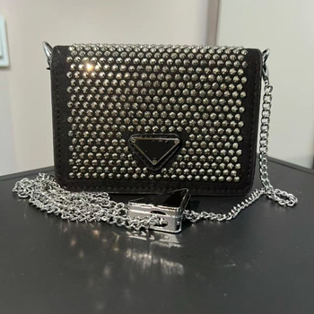 Nova mini kvadratna torbica s dijamantima, crossbody torba za ruž i ključeve, moderna blistava dijamantna torba