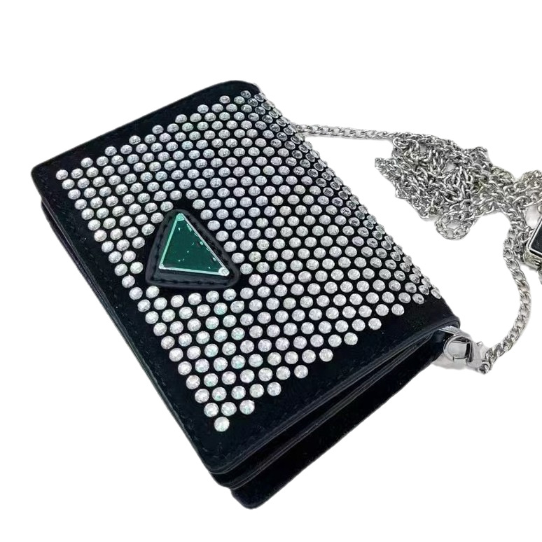 Nova mini kvadratna torbica s dijamantima, crossbody torba za ruž i ključeve, moderna blistava dijamantna torba