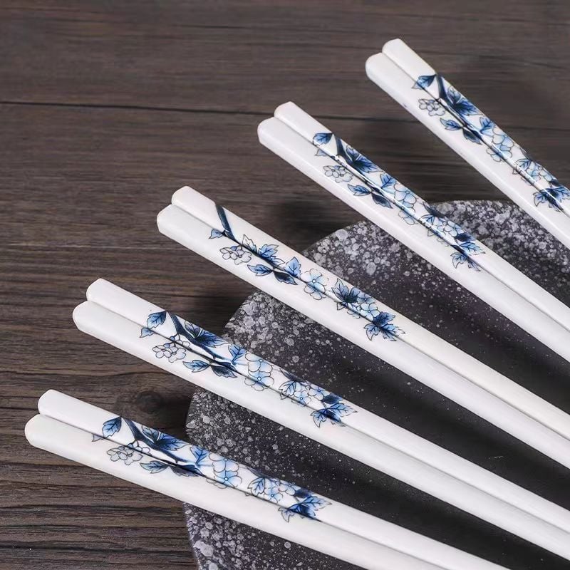 Bețișoare ceramice Jingdezhen, rezistente la umezeală și mucegai, antibacteriale, netoxice, pot fi sterilizate la temperaturi înalte, ușor de curățat, în cutie cadou premium