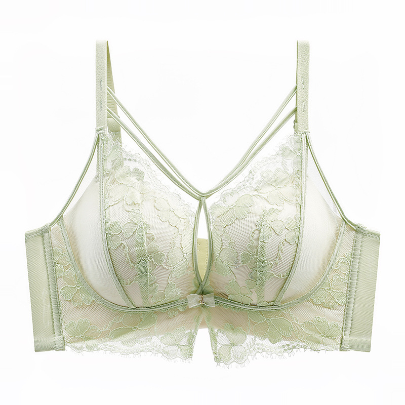Sutien u japanskog stila s čipkom bez žica, push-up za mali bust, bočna potpora