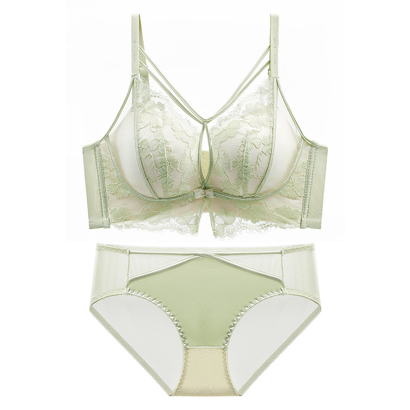 Sutien u japanskog stila s čipkom bez žica, push-up za mali bust, bočna potpora