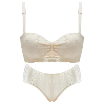 Čipkasti bežični grudnjak s polu‑košaricama, za žene, prozračan i udoban