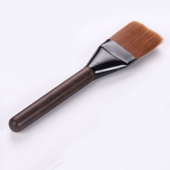 Set perie ceremonie ceai cu peri din silicon și plastic, mâner din abanos și lemn de rosewood, pentru ceainic și farfurie de ceai