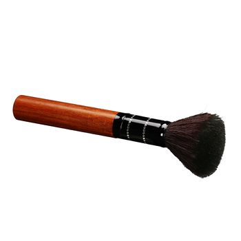 Set perie ceremonie ceai cu peri din silicon și plastic, mâner din abanos și lemn de rosewood, pentru ceainic și farfurie de ceai