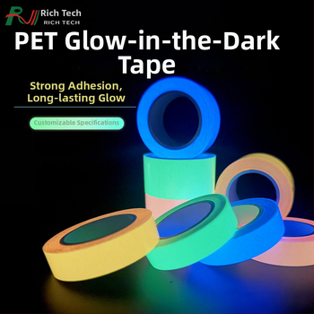 PET luminescenčná páska s vlastným svetlom, bezpečnostná výstražná páska žiarivých farieb pre núdzové situácie a protipožiarne použitie, dĺžka 3 m