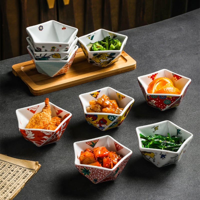 Farfurie ceramice pentru aperitive și bol de sos, bucătărie japoneză, bol mic în formă de stea, farfurie pentru dim sum, farfurie pentru caviar