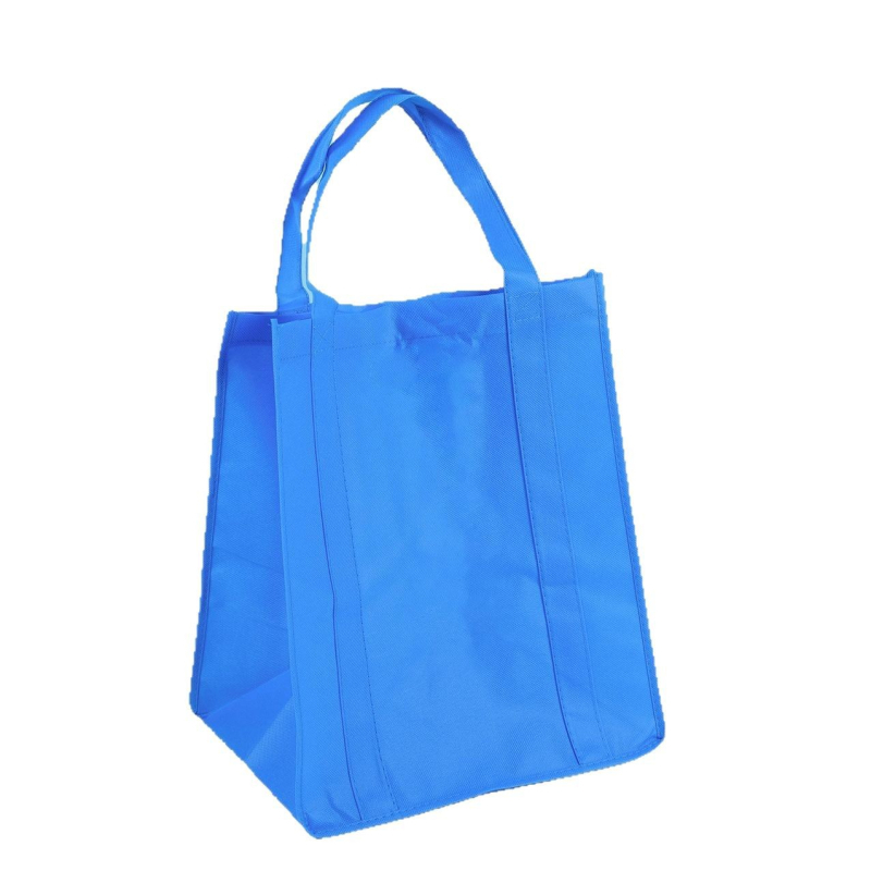 Geantă tote din material nețesut, personalizată, cu fund întărit și logo imprimat