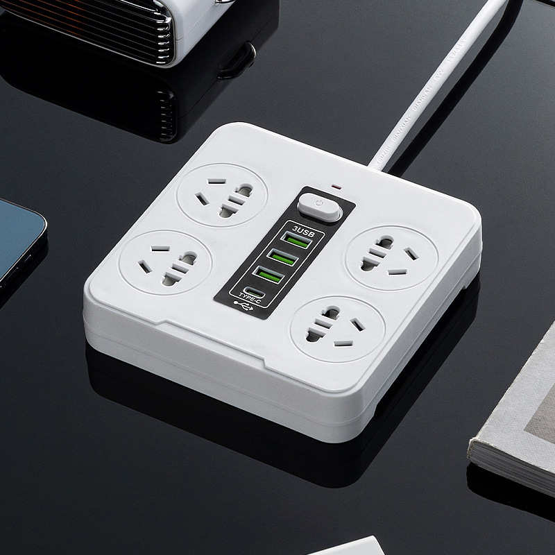 Pametni produžni kabel s dugim kabelom i više utičnica, USB punjenje, PD napajanje