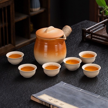 Set ceainic ceramic pentru ceai cu lapte, capacitate mare, pentru plită