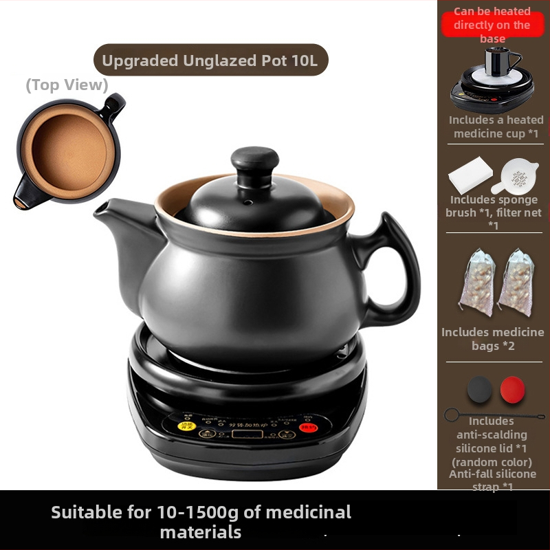 Oală electrică automată pentru decoctarea medicinei chineze, vas ceramic pentru decoct, 2–6 litri, 500 W